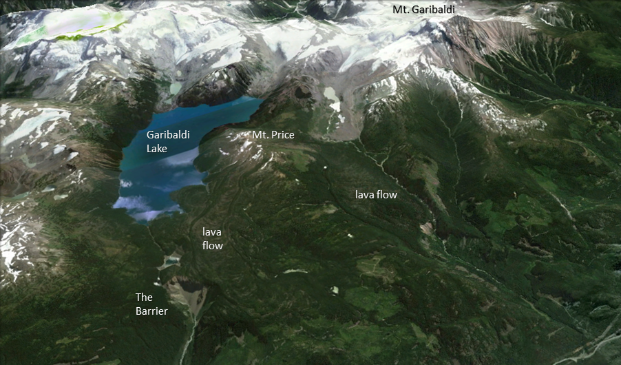 Perspective view of the Garibaldi region