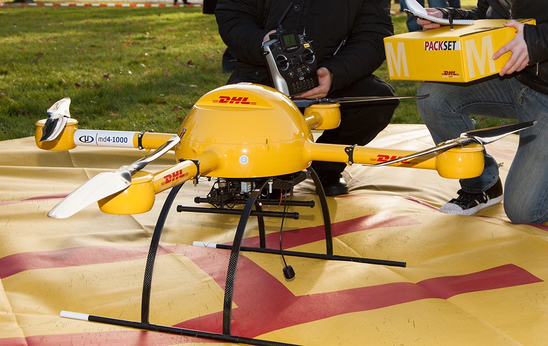 DHL package copter microdrones