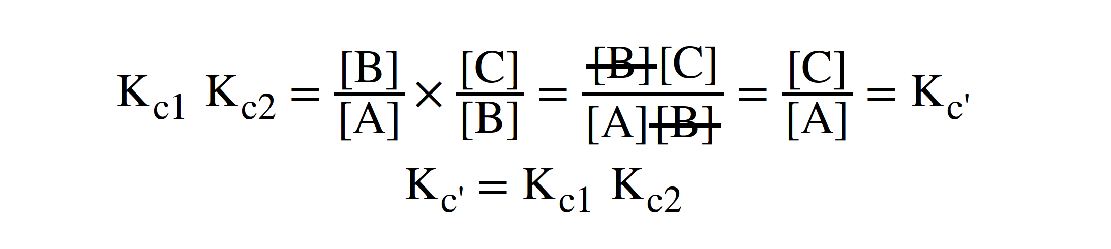 An Equation Comparing the equilibrium constant