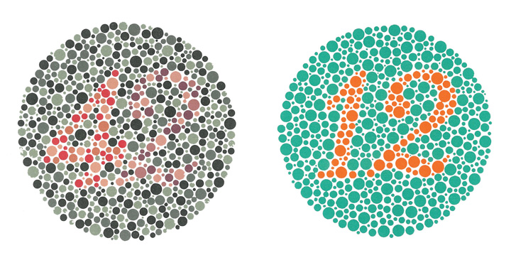 A color blindness test