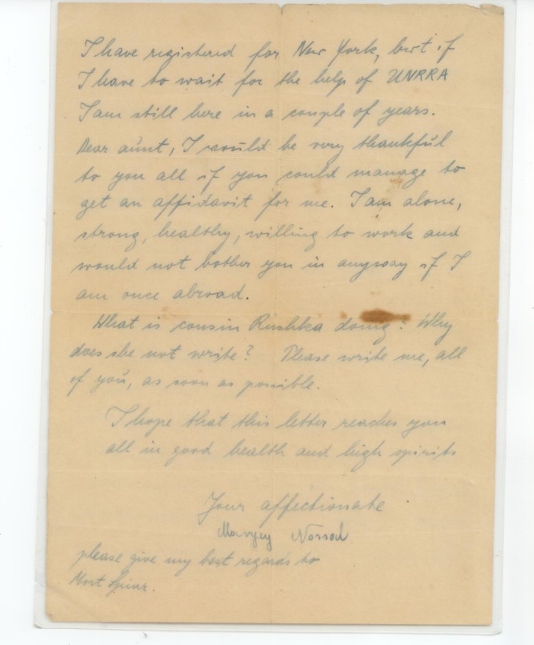 Photo 2 of a handwritten letter