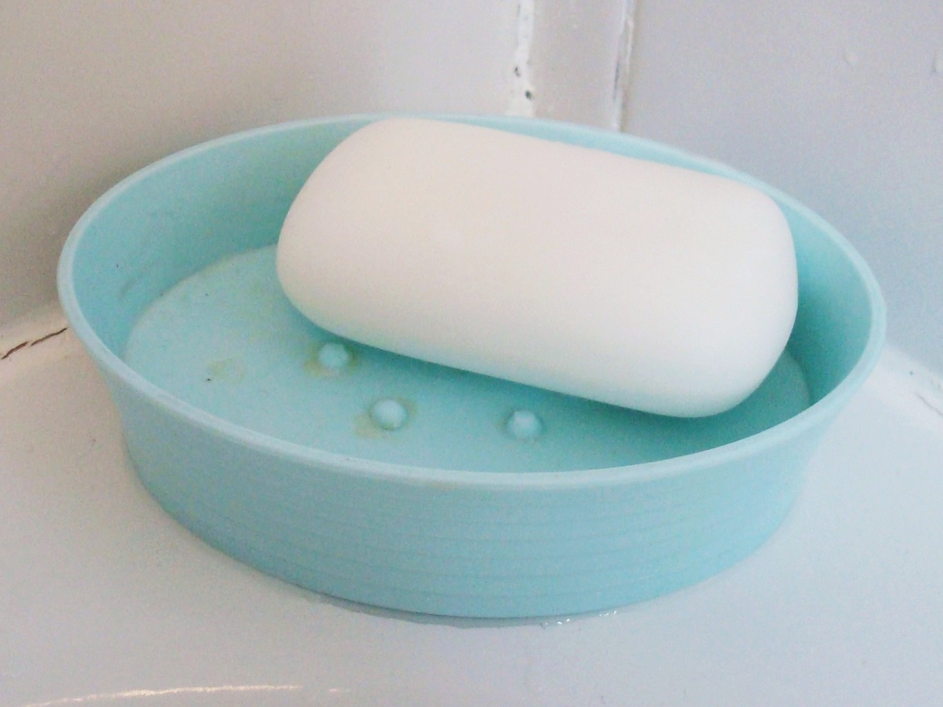 Soap in blue dish