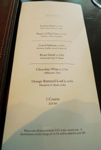 sample tasting menu