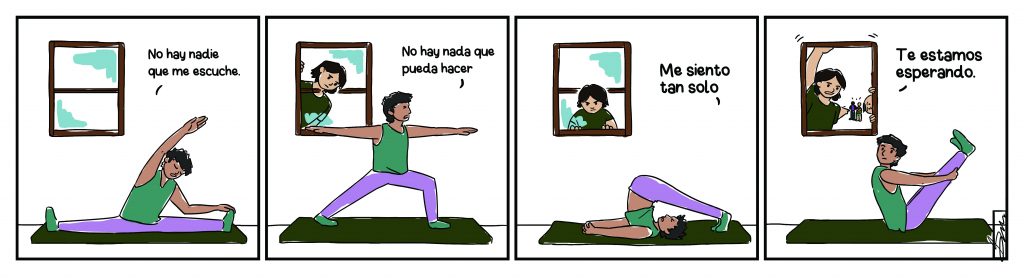 Yogi person doing yoga