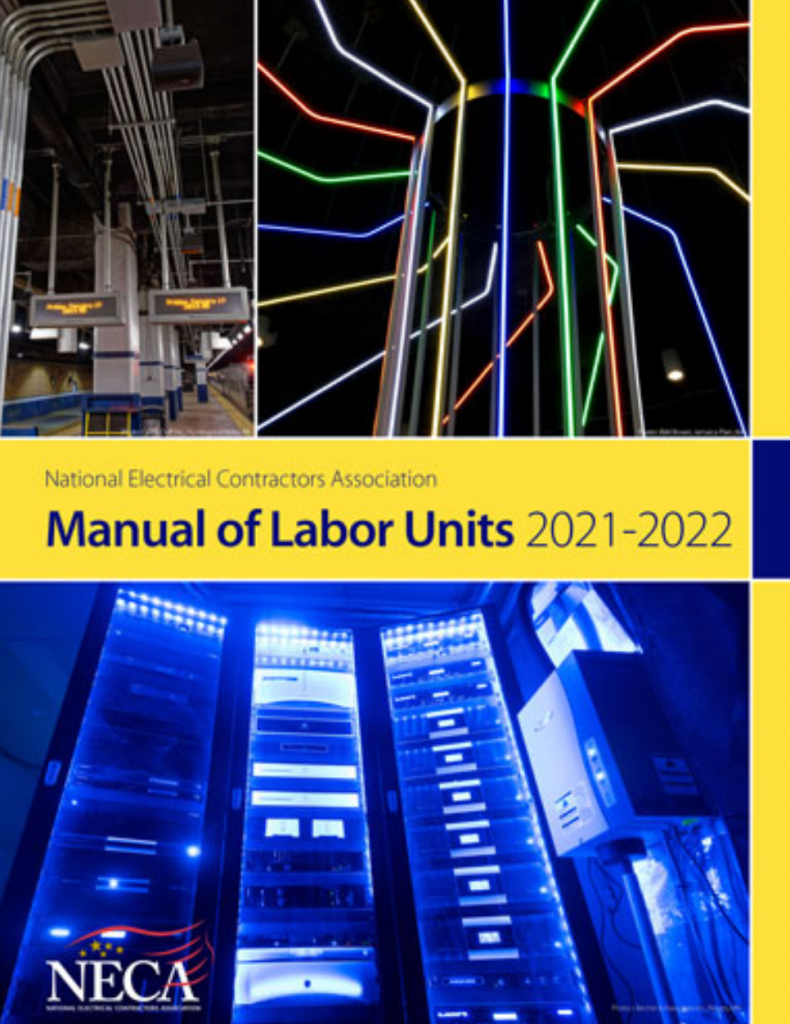 Graphical cover page for the Cover Page of the NECA Manual of Labor Units