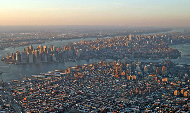 Aerial view of New York City