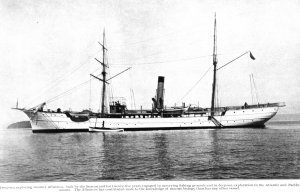 Historic ship on the ocean