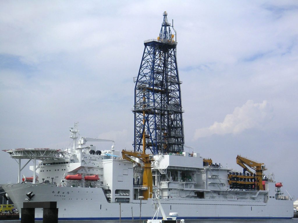 drill ship docked in port