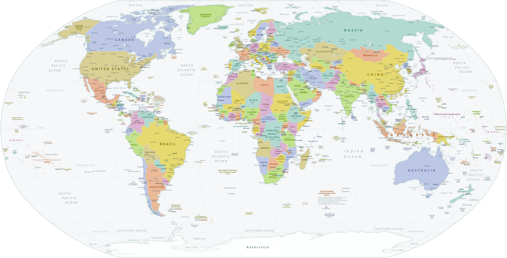 world political geography map