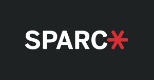 SPARC logo with white acronym text and red asterisk (*) on a black field